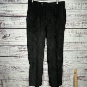 Peter Millar Corduroy Pants Mens 33 Black Nanoluxe Preppy Business Casual Dress